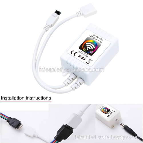 Whole Kit wifi RGB Controller+3528SMD 300leds RGB strip+12V Power adapter